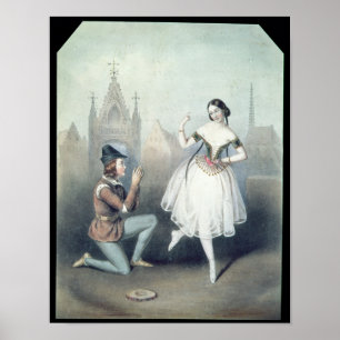 Poster La Esmeralda': Carlotta Grisi & Jules Perrot