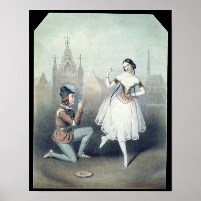 Poster La Esmeralda': Carlotta Grisi & Jules Perrot (Frente)