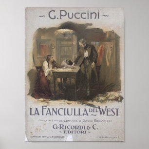 Póster La Fanciulla del Oeste Ópera