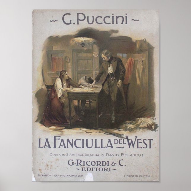 Póster La Fanciulla del West Opera (Frente)