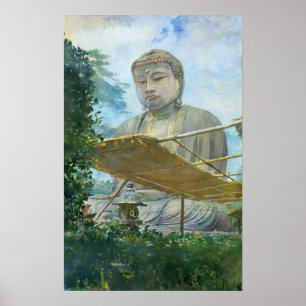 Poster La Farge - A estátua Excelente De Amida Buddha Em