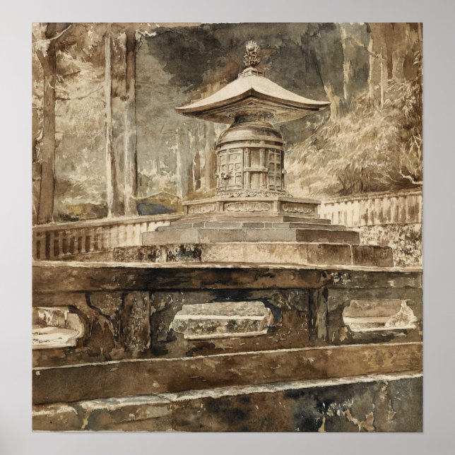 Poster La Farge - O Túmulo de Ieyasu Tokugawa (Frente)