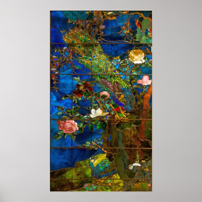 Poster La Farge - Peacocks (Frente)