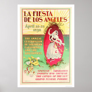 Póster La Fiesta de Los Angeles 1896