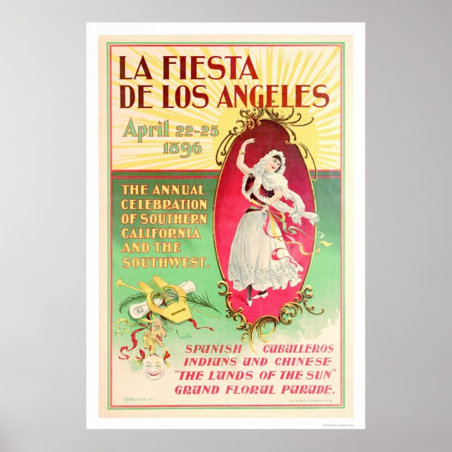 Póster La Fiesta de Los Angeles 1896 (Frente)