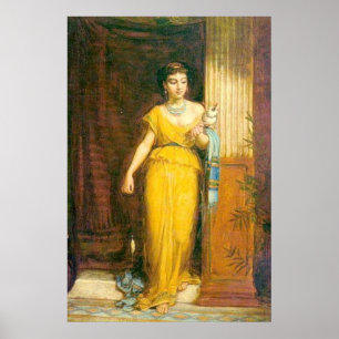 Poster La Fileuse, por John William Waterhouse, 1874