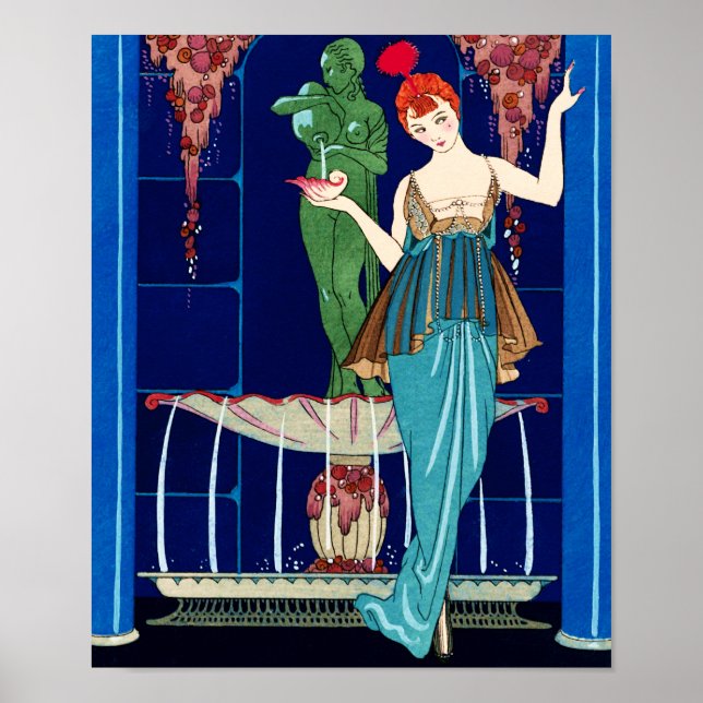 Poster La Fontaine de coquillages, George Barbier (Frente)