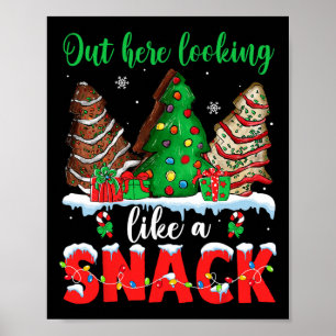 Poster Lá Fora, Parece Um Bolo De Árvores De Natal.