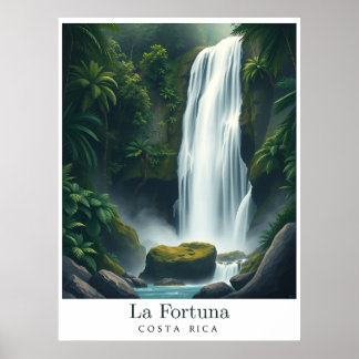 Poster La Fortuna Waterfall, Costa Rica – Tropical Falls