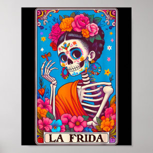 Poster La Frida Dia Dos Mortos Dia Das Bruxas Halloween