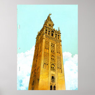 Poster La Giralda de Sevilha - fundo de Don Quixote