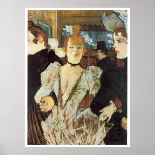 Póster La Goulue que chega no vermelho 1892