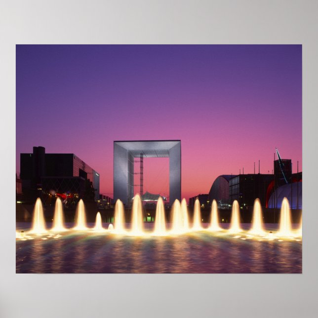 Poster La Grande Arche, La Defense, Paris, França (Frente)