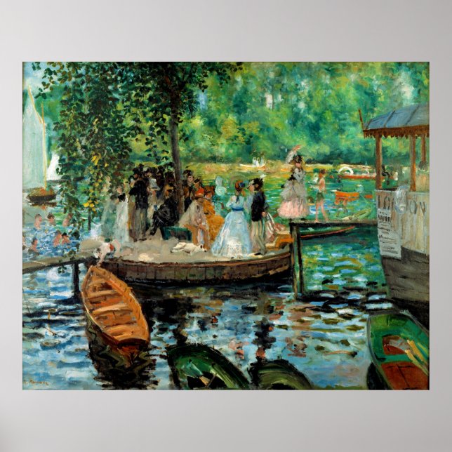Poster La Grenouillère por Pierre-Auguste Renoir (1869) (Frente)