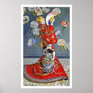 Póster La Japonaise pelo impressionista francês Monet