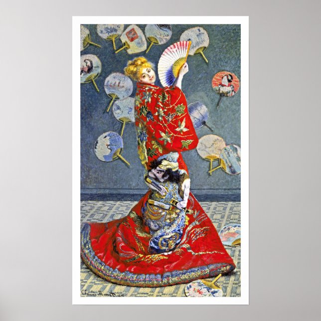 Póster La Japonaise pelo impressionista francês Monet (Frente)