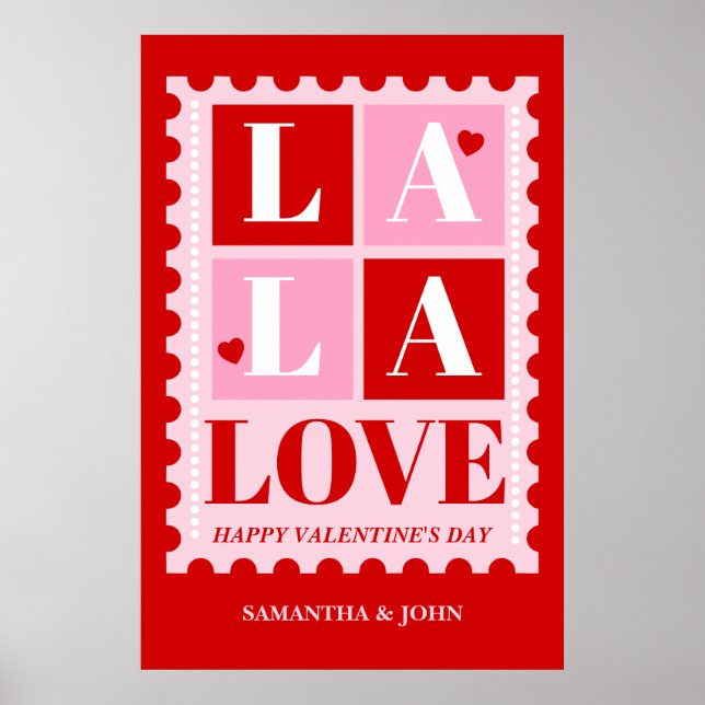Poster La La Love Valentine’s Day Wall Art – Printable (Frente)