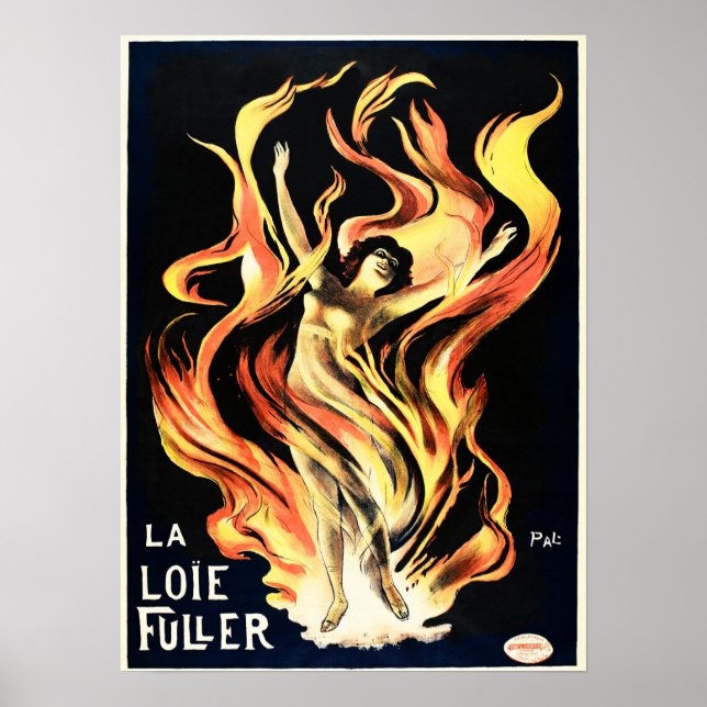 Poster LA LOIE FULLER American Atriz Dancer Old Theater (Frente)