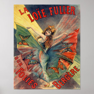 Poster La Loie Fuller aux Folies Bergere