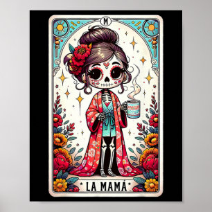 Poster La Mamá Tarot Card Engraçado Mãe Mexicana Mãe Espa