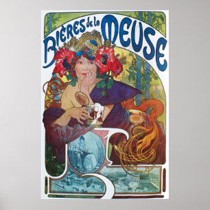 Póster La Meuse de Bieres de, Mucha