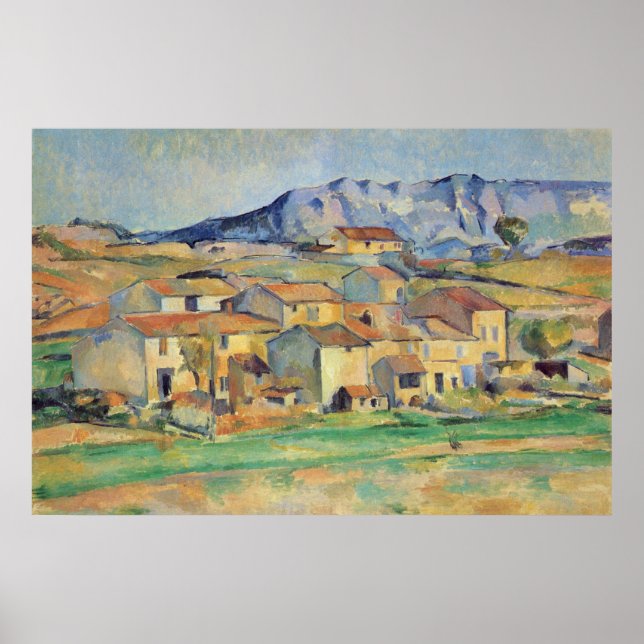 Poster La Montagne Sainte-Victoire - Paul Cezanne - c1886 (Frente)