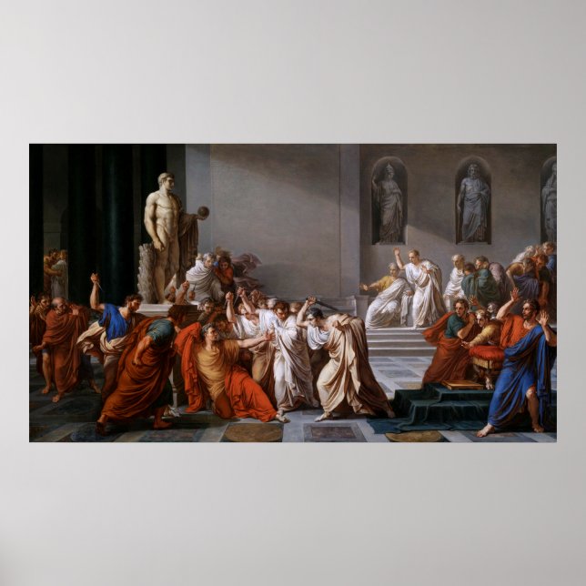 Poster La morta di Cesare por Vincenzo Camuccini (Frente)