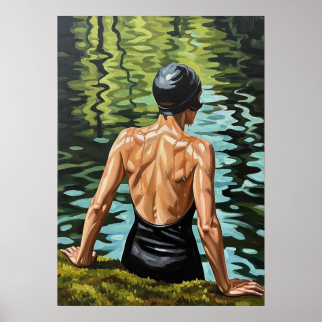 Poster LA NAGEUSE DE LA RIVIÈRE (O rio Swimmer) - Ori (Frente)