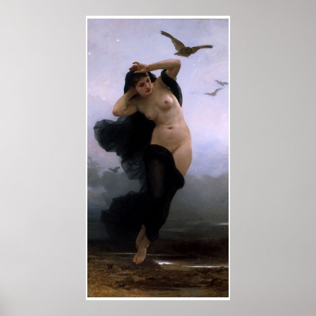 Póster La Nuit William-Adolphe Bouguereau (Frente)