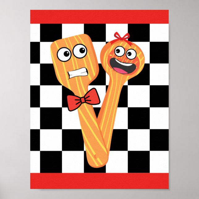 Poster la pala y cuchara, cozinha (Frente)