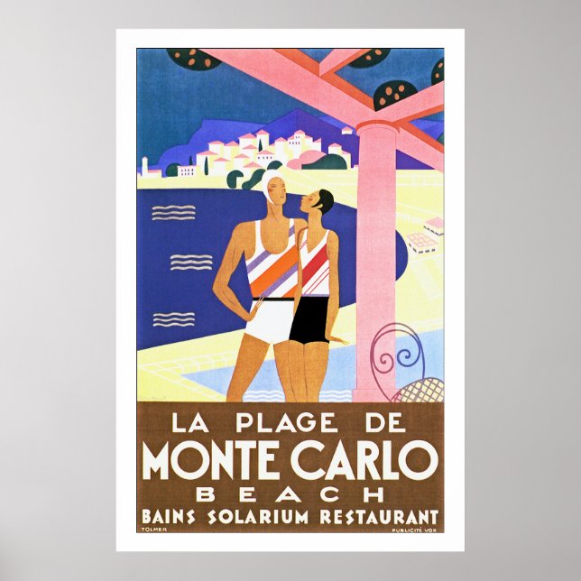 Poster La Plage de Monte Carlo (Frente)
