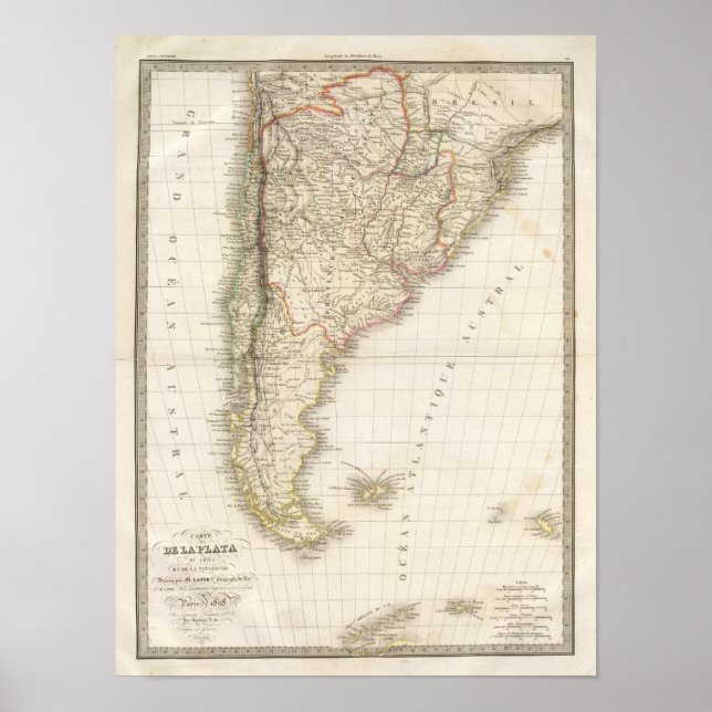 Póster La Plata, Chili, Patagonie - Chile (Frente)