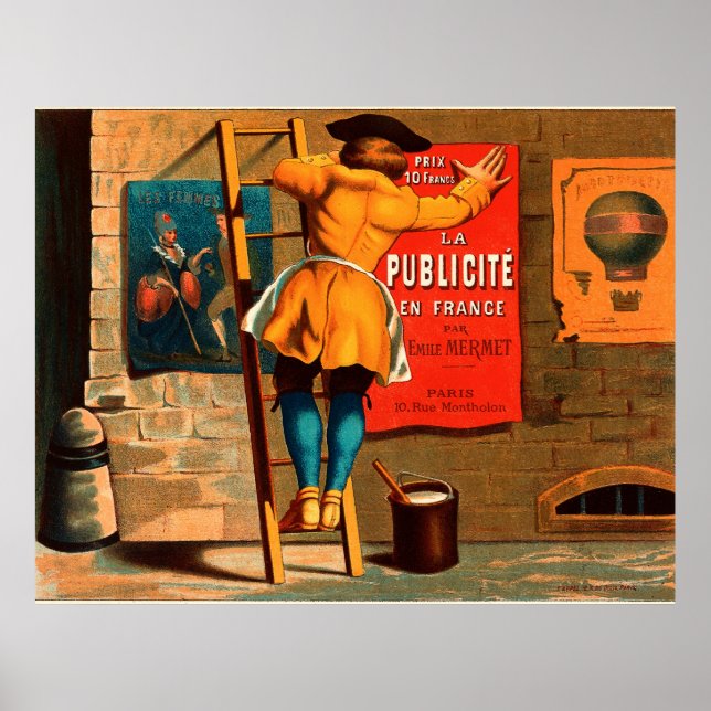Poster La publicité en France par Emile Mermet (Frente)