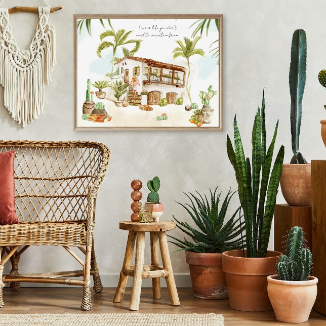 Poster La Pura Vida | Trendy Retro Summer Mexico (Criador carregado)