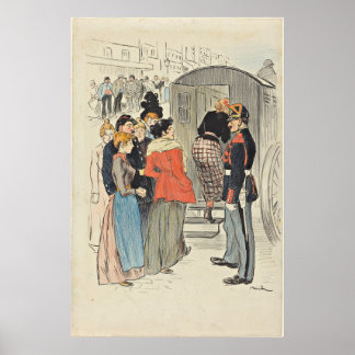 Poster La Rafle-1893 por Theophile Alexandre Steinlen