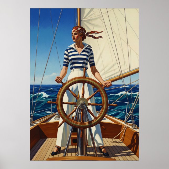 Poster LA REGATIÈRE (Yachtswoman) (Frente)