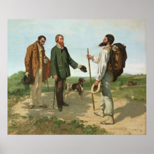 Póster La Rencontre, ou Monsieur Courbet de Bonjour, 1854