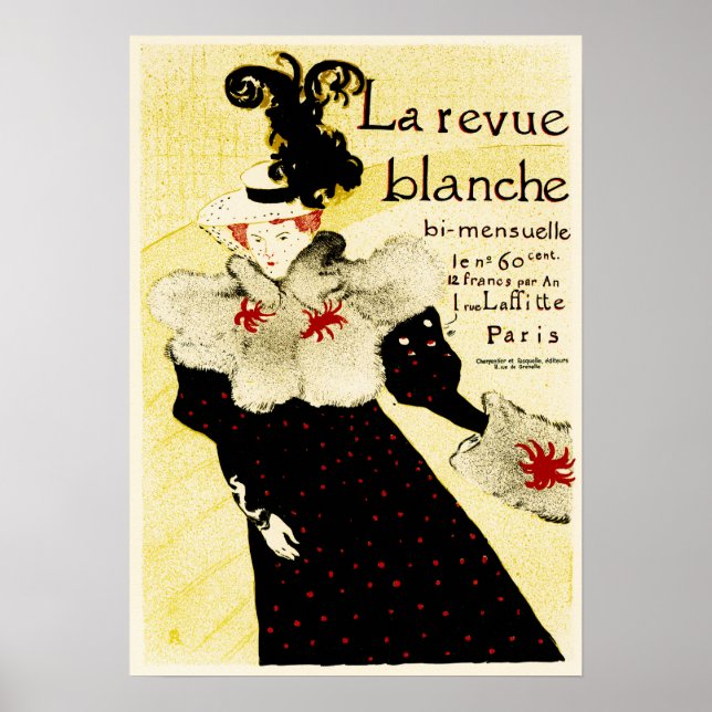 Poster LA REVUE BLANCHE Paris Magazine Toulouse Lautrec (Frente)