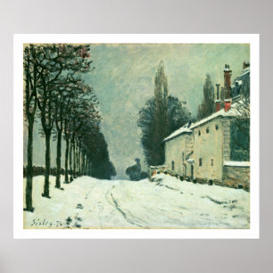 Póster La Route de Louveciennes, Hiver, 1874