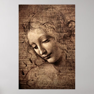 Poster La Scapigliata por Leonardo da Vinci