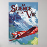 Poster La Science et la Vie (França - 1932)<br><div class="desc">A famosa revista francesa da ciência. Imagem vetorizada. Alta qualidade.</div>