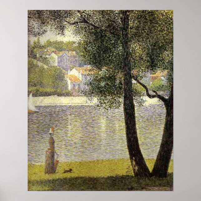 Póster "La Seine a Courbevoie" de Seurat (Frente)
