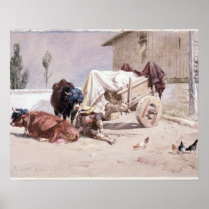 Póster La Siesta: Scene in the Eastern Pyrenees, 1872 (w/