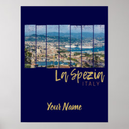 Poster La Spezia Liguria Itália Vintage Souvenir
