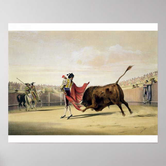 Póster La Suerte de la Capa, 1865 (Frente)