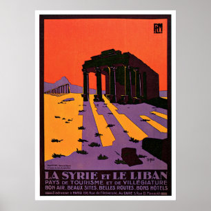 Póster La Syrie Et Le Liban / Palmyre France Vintage