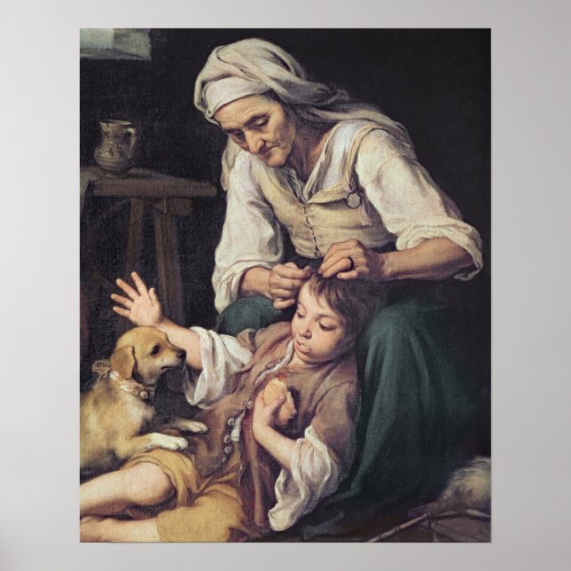 Póster La Toilette Domestique', 1670-75 (Frente)