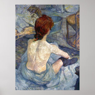 Poster La Toilette Rousse - Pintura de Toulouse-Lautrec