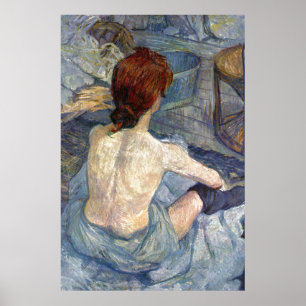 Poster La Toilette Rousse - Pintura de Toulouse-Lautrec
