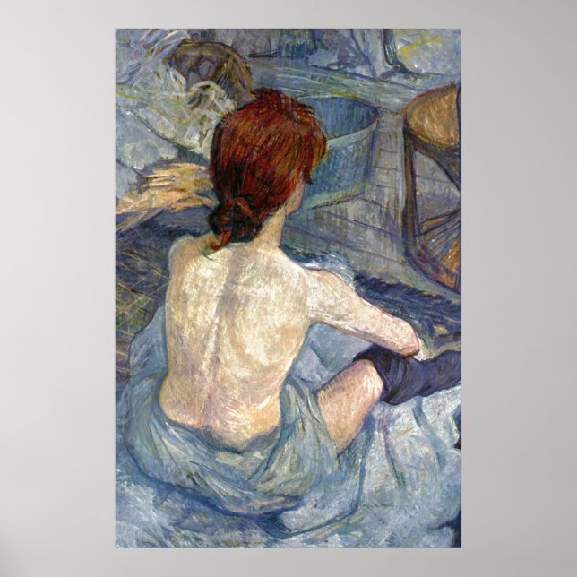 Poster La Toilette Rousse - Toulouse-Lautrec Painting (Frente)